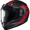Youth Semi-Flat Black/Red CL-Y Strix MC-1SF Snow Helmet w/Dual Lens Shield
