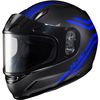 Youth Semi-Flat Black/Blue CL-Y Strix MC-2SF Snow Helmet w/Dual Lens Shield
