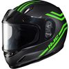 Youth Semi-Flat Black/Green CL-Y Strix MC-4SF Snow Helmet w/Dual Lens Shield