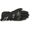 Black/White SP-1 Leather Gloves