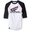 White/Black Honda Vintage Baseball T-Shirt