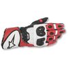 Black/White/Red GP Plus R Leather Gloves