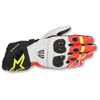 Black/White/Red/Yellow GP Pro R2 Leather Gloves