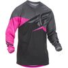 Youth Neon Pink/Black/Grey F-16 Jersey
