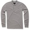 Gray Melange Cafe Long Sleeve Polo Shirt