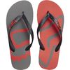 Graphite/Red Beached Flip Flops