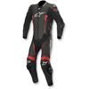 Black/Red Missile 1-Piece Leather Suit