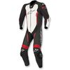 Black/White/Flo Red Missile 1-Piece Leather Suit