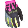 Youth Pink/Black/Gray Kinetic Gloves