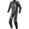 Black/Red/White Missile 1-Piece Leather Suit