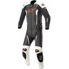 Black/Red/Fluorescent White Missile Two-Piece Leather Suit
