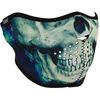 Blue/Green Paint Skull Neoprene Half Face Mask