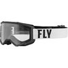 Youth White/Black Focus Goggles w/Clear Lens