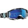 Zebra Grey/TurquoiseTyrant Goggles w/Blue Chrome Lens