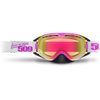 Pink Revolver Goggles w/Fire Mirror/Clear Tint Lens