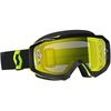 Black Fluorescent Yellow Hustle MX Goggles w/Yellow Chrome Lens
