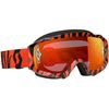 Black/Fluorescent Orange Hustle MX Goggles w/Orange Chrome Lens