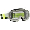 Gray/Yellow Hustle MX Goggles w/Clear Lens