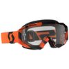 Black/Orange Hustle MX Goggles w/Clear Lens