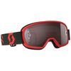 Youth Red/Black Buzz Pro Goggles w/Silver Chrome Lens