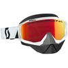 White/Black Hustle Snowcross Goggles w/Enhancer Red Chrome Lens