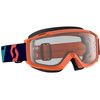 Orange/Blue Split OTG Goggles w/Clear Lens