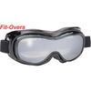Black Fit-Over Goggles w/Smoke Silver Mirror Lens
