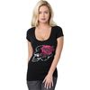Womens Rose Petals V-Neck T-Shirt