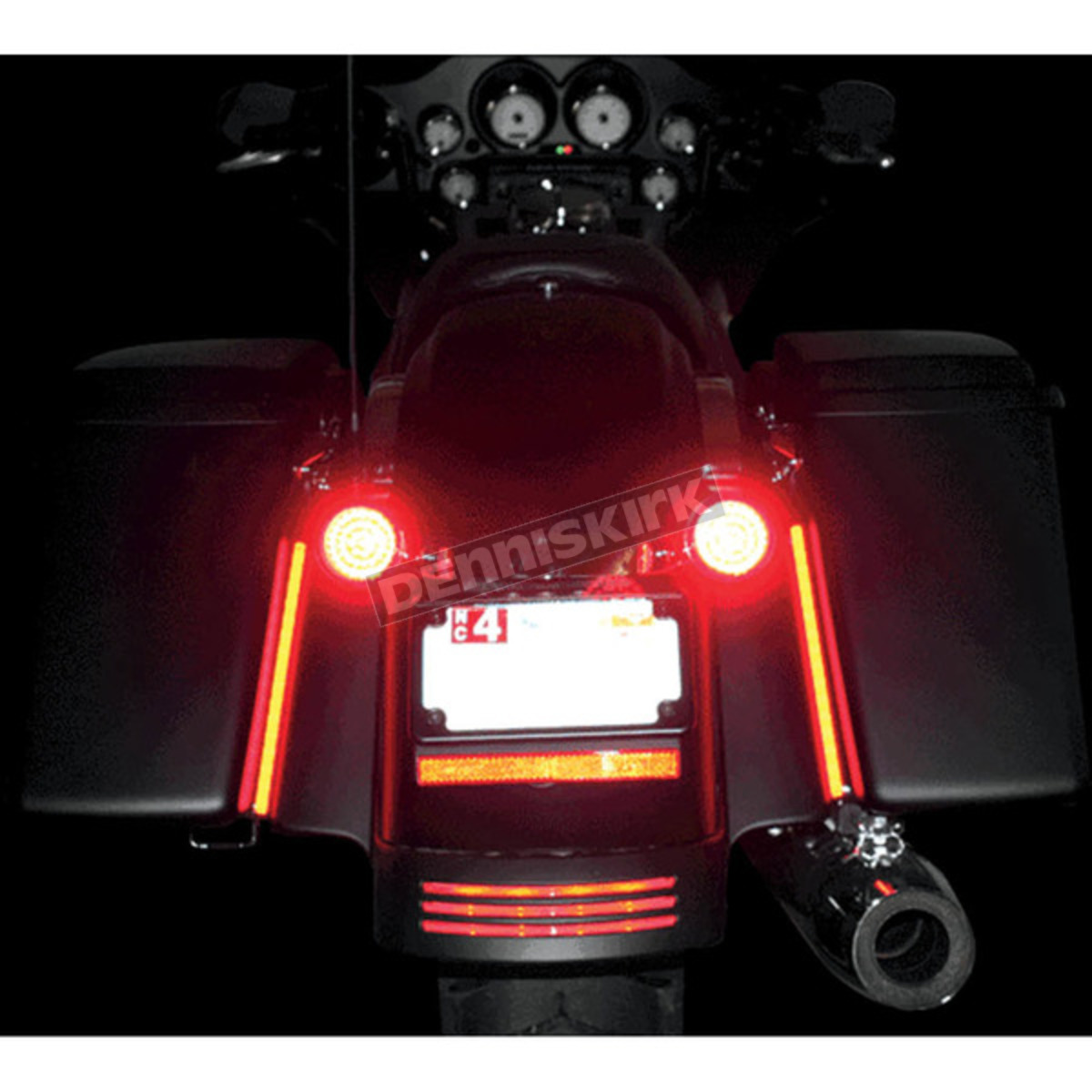 Custom Dynamics 10 LED Plasma Rods Custom Turn Signals/Brake - GEN-MPLASMA10-RED-PR Motorcycle - Dennis Kirk