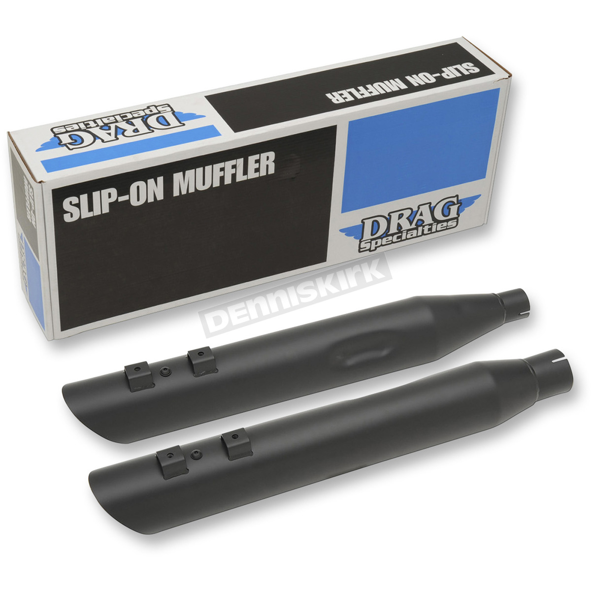 Drag Specialties Matte Black 4 in. Slashdown Slip-On Mufflers