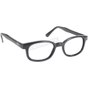 Black X-KDs Sunglasses w/Clear Lens