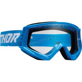 Youth Blue/White Combat Racer Goggle 