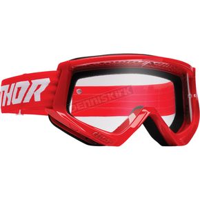 Youth Red/White Combat Racer Goggle 