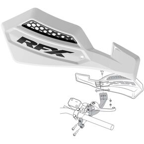White Race Series Handguards w/Mount Kit