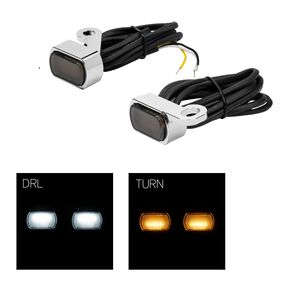 Chrome LED Handlebar DRL/Turn Signals