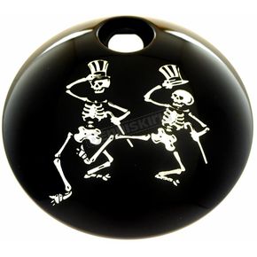 Black Grateful Dead Dancing Skeletons Fuel Door Cover