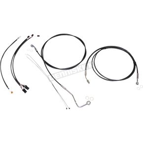 Black/Chrome XR Handlebar Control Cable Kit for 15 in.-17 in. Ape Hangers w/ABS