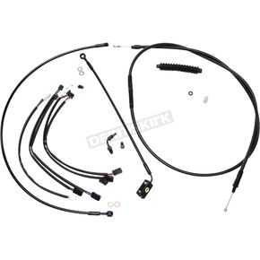 Black XR Handlebar Control Cable Kit for use w/12-14 Ape Hangers (ABS)