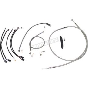 Stainless Steel  XR Handlebar Control Cable Kit for use w/12-14 Ape Hangers (ABS)
