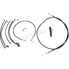 Black/Chrome  XR Handebar Control Cable Kit for use 12
