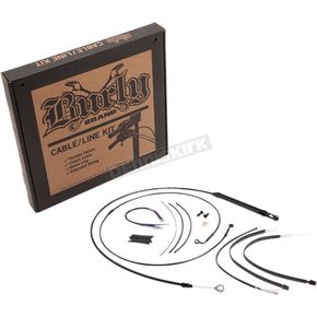 Black Vinyl Handlebar Cable and Brake Line Kit for 12 in. Jail Bars w/ABS