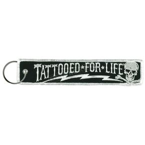 Black Tattooed For Life Key Chain Fob