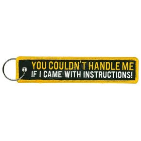 Black and Yellow You Couldn’t Handle Me Key Chain Fob