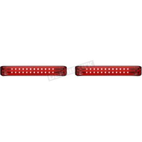 Chrome H-D Bagz Standard Saddlebag Lights w/Red Lenses 