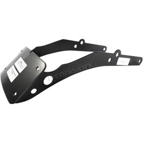 Black Powder-Coated Curved License Plate Mount