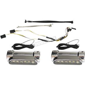 Chrome 1 1/4 in. X 4 7/8 in. Engine Guard LED Lights
