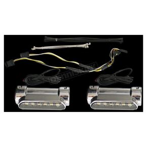 Chrome 1 1/4 in. X 4 7/8 in. Engine Guard LED Lights