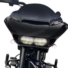 Black LED Windshield Trim With Auxiliary Turn Signals