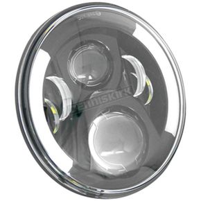 Black 7 in. Deluxe Headlight w/Integrated Switchback Turn Signals