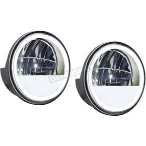 Black 4.5 in. Reflector Passing Lights w/Full Halo